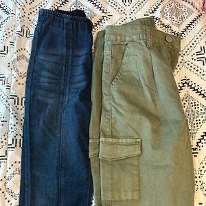 Joggers and flared jeans